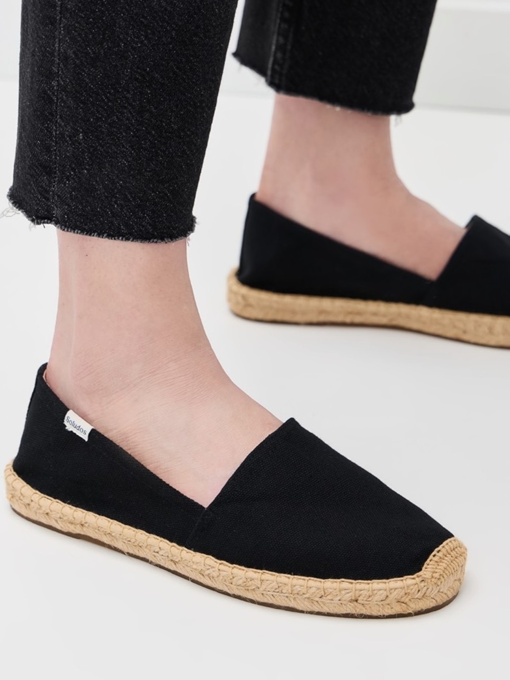 NEW Soludos The Original Dali Espadrilles Black Flats Womens Sz 9 Casual Coastal